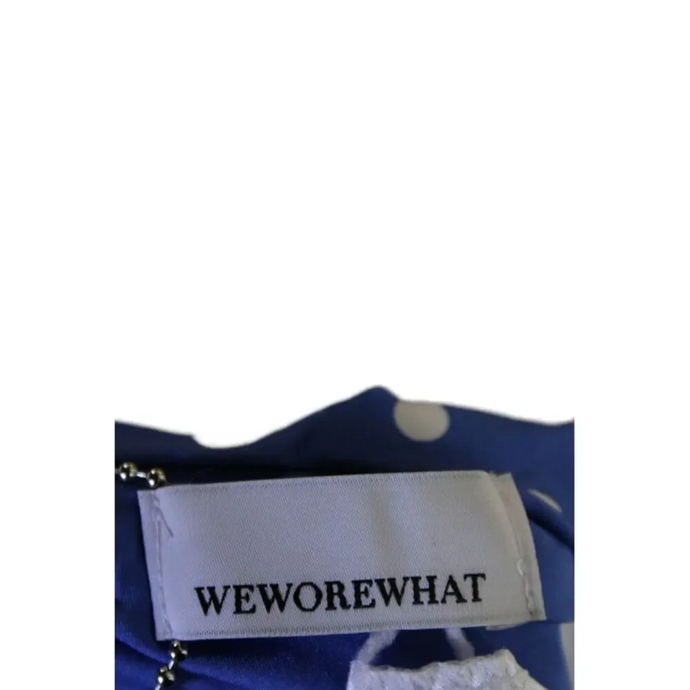 We Wore What Womens Polka Dot Delilah Bikini Bottoms Blue White Size XL